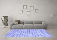 Machine Washable Abstract Blue Modern Rug, wshabs1386blu