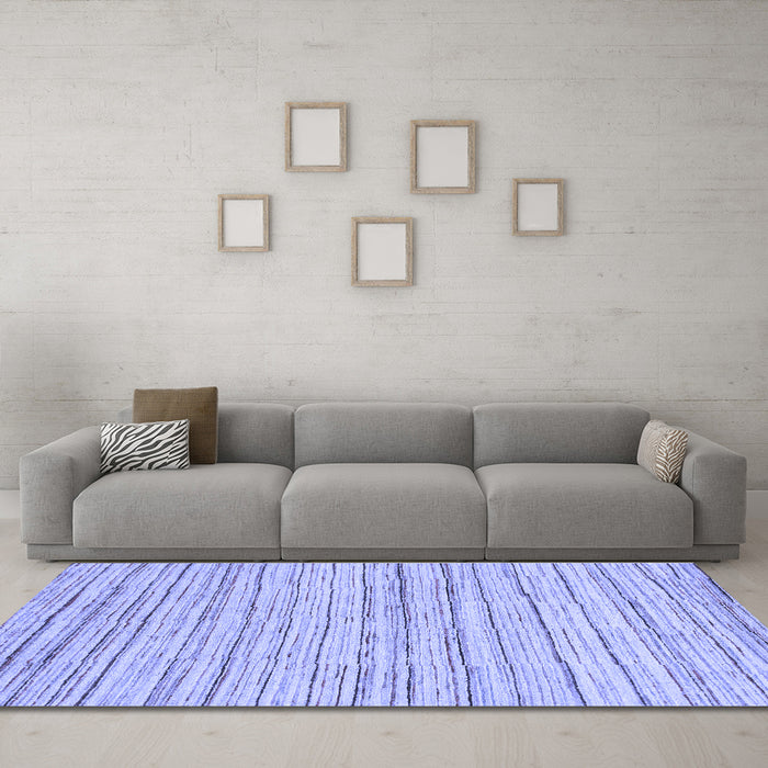 Machine Washable Abstract Blue Modern Rug in a Living Room, wshabs1386blu