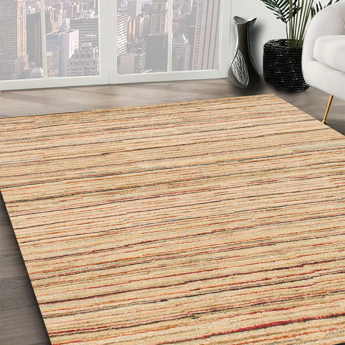 Machine Washable Abstract Bronze Brown Rug in a Family Room, wshabs1386