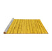 Sideview of Machine Washable Abstract Yellow Modern Rug, wshabs1386yw