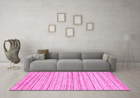 Machine Washable Abstract Pink Modern Rug, wshabs1386pnk