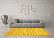 Machine Washable Abstract Yellow Modern Rug in a Living Room, wshabs1386yw