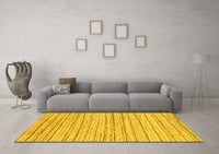 Machine Washable Abstract Yellow Modern Rug, wshabs1386yw