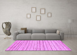Machine Washable Abstract Purple Modern Area Rugs in a Living Room, wshabs1386pur