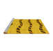 Sideview of Machine Washable Abstract Yellow Modern Rug, wshabs1387yw