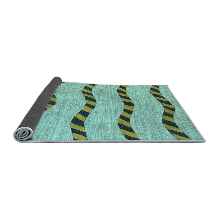 Sideview of Abstract Light Blue Modern Rug, abs1387lblu