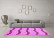 Machine Washable Abstract Purple Modern Area Rugs in a Living Room, wshabs1387pur