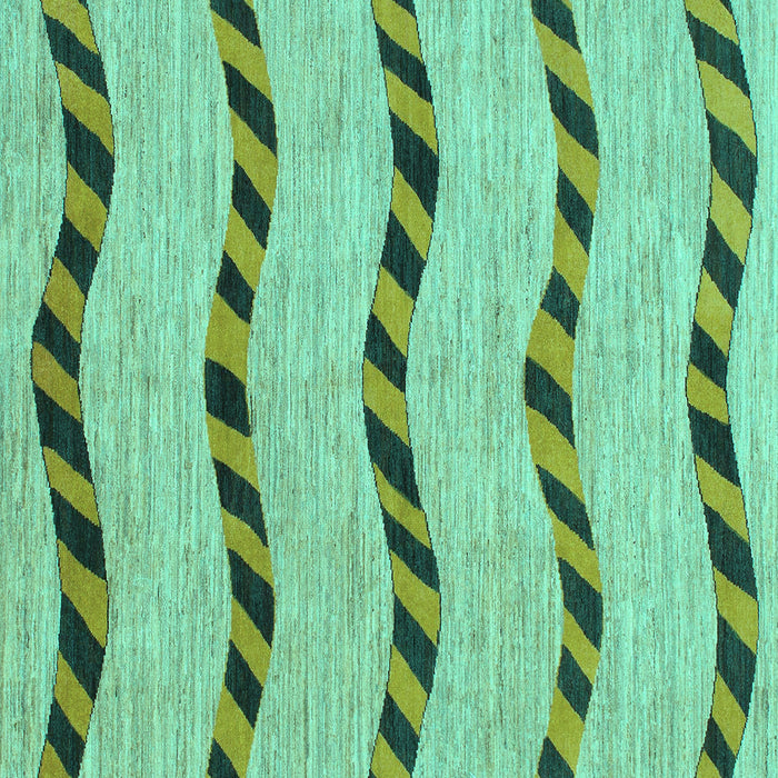 Square Abstract Turquoise Modern Rug, abs1387turq