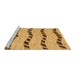 Sideview of Machine Washable Abstract Brown Modern Rug, wshabs1387brn