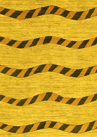 Abstract Yellow Modern Rug, abs1387yw