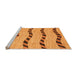 Sideview of Machine Washable Abstract Orange Modern Area Rugs, wshabs1387org