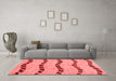 Modern Red Washable Rugs