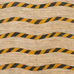 Square Abstract Light Brown Modern Rug, abs1387