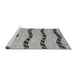 Sideview of Machine Washable Abstract Gray Modern Rug, wshabs1387gry