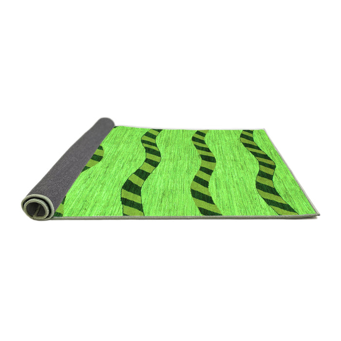 Sideview of Abstract Green Modern Rug, abs1387grn