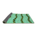 Sideview of Abstract Turquoise Modern Rug, abs1387turq