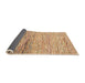 Sideview of Abstract Chocolate Brown Modern Rug, abs1388