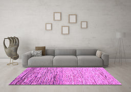 Machine Washable Abstract Purple Modern Area Rugs in a Living Room, wshabs1388pur
