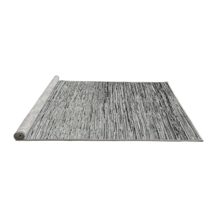 Sideview of Machine Washable Abstract Gray Modern Rug, wshabs1388gry