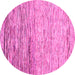 Round Abstract Pink Modern Rug, abs1388pnk