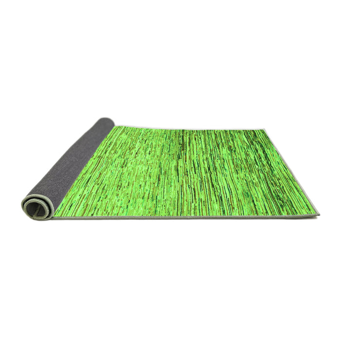 Sideview of Abstract Green Modern Rug, abs1388grn