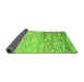 Sideview of Abstract Green Modern Rug, abs1388grn