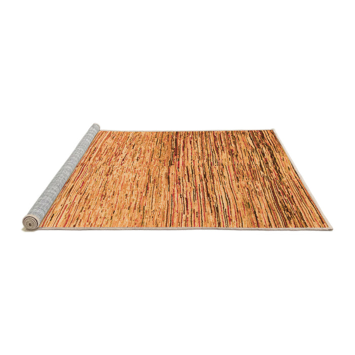 Sideview of Machine Washable Abstract Orange Modern Area Rugs, wshabs1388org