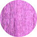 Round Abstract Purple Modern Rug, abs1388pur