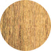 Round Abstract Brown Modern Rug, abs1388brn