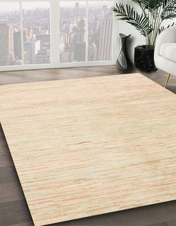 Abstract Yellow Solid Rug in Family Room, abs1389
