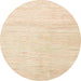 Round Abstract Yellow Solid Rug, abs1389