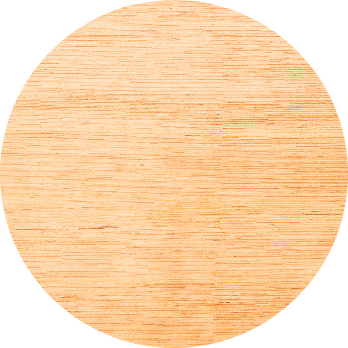 Round Solid Orange Modern Rug, abs1389org