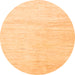 Round Solid Orange Modern Rug, abs1389org