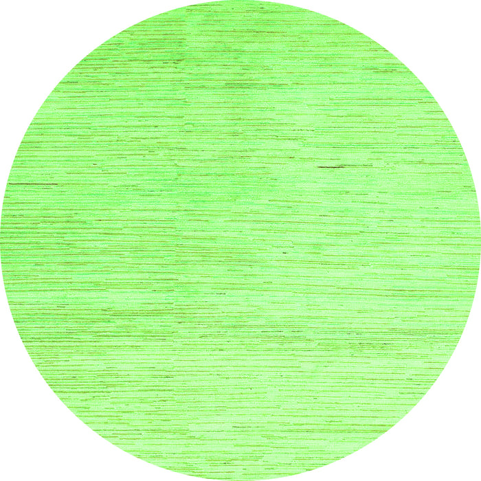 Round Solid Green Modern Rug, abs1389grn