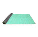 Sideview of Solid Turquoise Modern Rug, abs1389turq