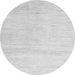 Round Solid Gray Modern Rug, abs1389gry