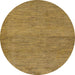 Round Abstract Orange Gold Modern Rug, abs138