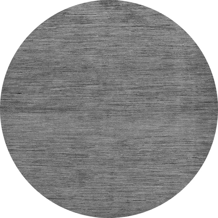 Round Machine Washable Abstract Gray Modern Rug, wshabs138gry