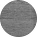 Round Machine Washable Abstract Gray Modern Rug, wshabs138gry