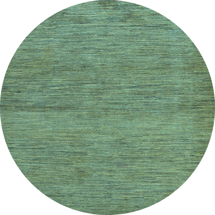 Round Abstract Light Blue Modern Rug, abs138lblu
