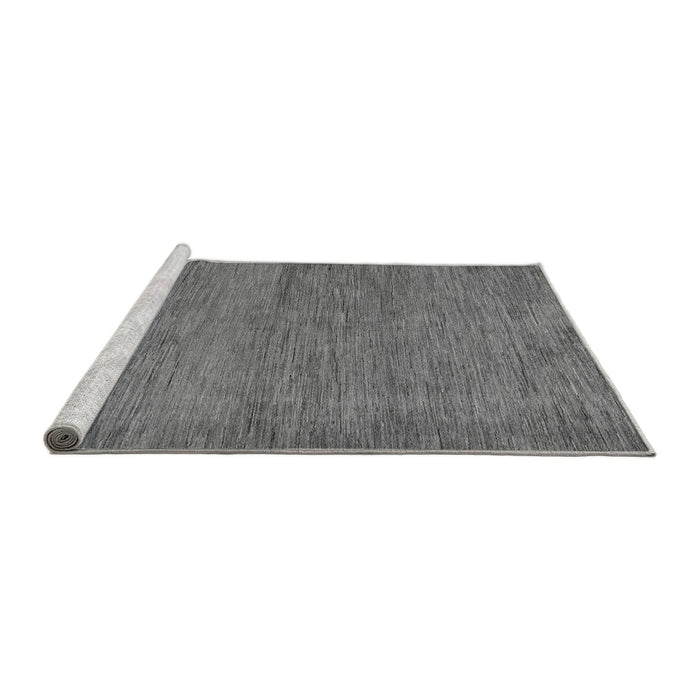Sideview of Machine Washable Abstract Gray Modern Rug, wshabs138gry
