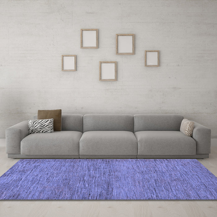 Machine Washable Abstract Blue Modern Rug in a Living Room, wshabs138blu