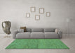 Machine Washable Abstract Turquoise Modern Area Rugs in a Living Room,, wshabs138turq