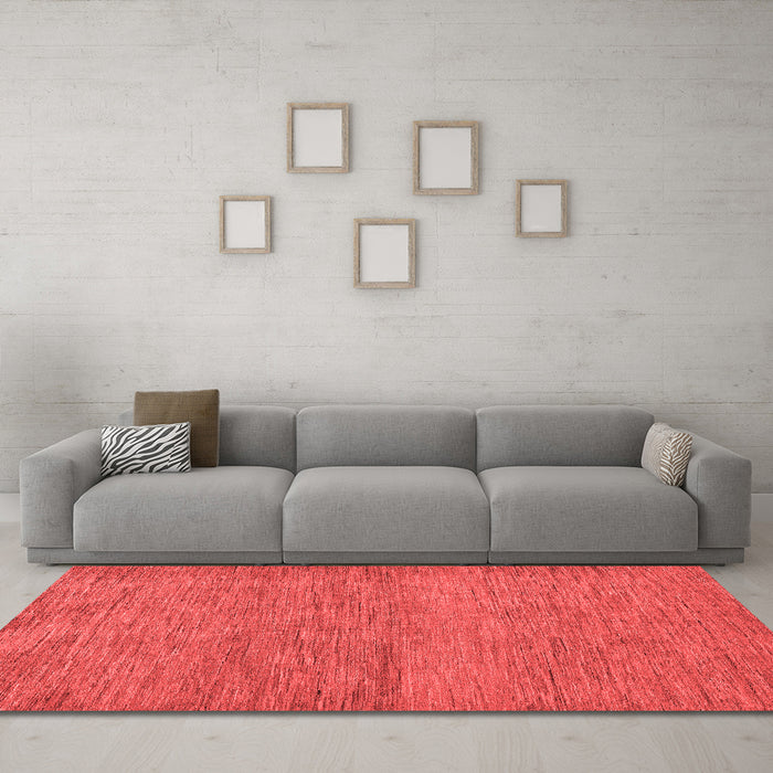 Modern Red Washable Rugs