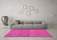 Machine Washable Abstract Pink Modern Rug, wshabs138pnk