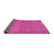 Sideview of Abstract Pink Modern Rug, abs138pnk