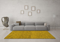 Machine Washable Abstract Yellow Modern Rug, wshabs138yw