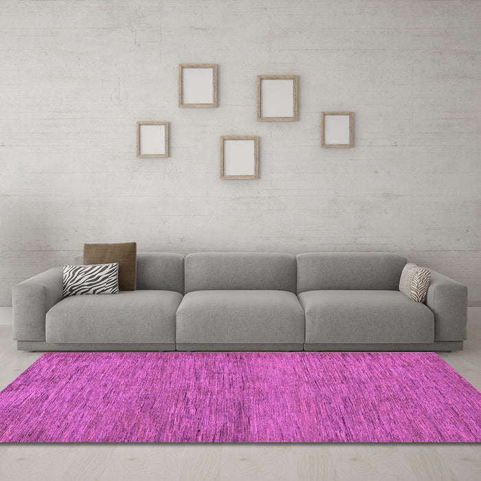Machine Washable Abstract Purple Modern Area Rugs in a Living Room, wshabs138pur