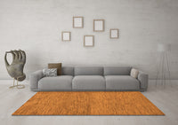 Machine Washable Abstract Orange Modern Rug, wshabs138org