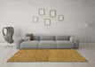 Machine Washable Abstract Brown Modern Rug in a Living Room,, wshabs138brn